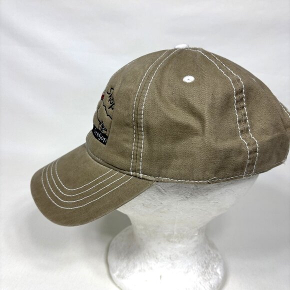 Simms Fishing Gorge Fly Shop Hood River Oregon Embroidered Strapback Cap Hat - Picture 3 of 7